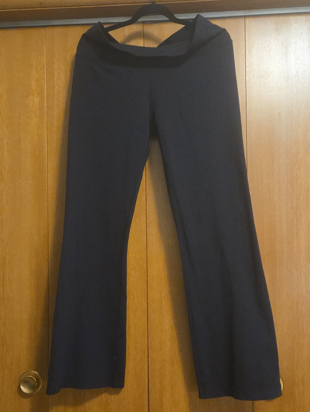 Old Style Lululemon athletica Black Boot-Cut Fold-Over Waist Pants